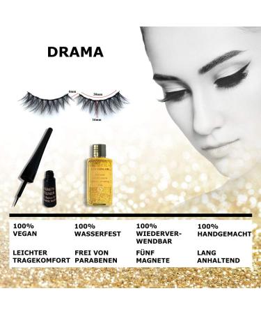 Premium Magnetic Eyelashes - 5 Pairs 5 Magnets Each 2D Drama Look | Vegan Reusable Sustainable | Luxury Collection Set with Storage Box - Buy Online on GoSupps.com
