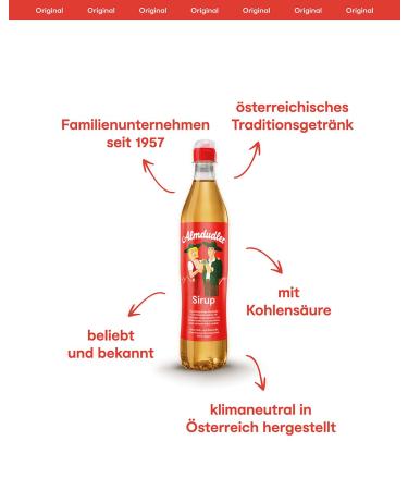 Almdudler Alpine Herbs Syrup 700ml - Authentic Herbal Lime Beverage Syrup for 7 Liters of Refreshing Lemonade - Buy Online Worldwide - Buy Online on GoSupps.com
