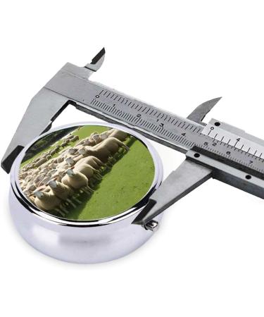 Sheep & Lambs Mini Round Pill Box | 3 Compartment Travel Organizer | Portable Pill Case for Home & Office - Buy Online on GoSupps.com