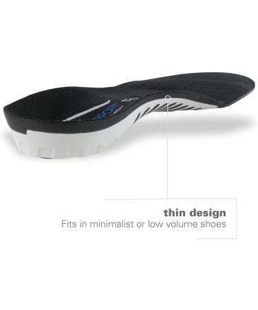 Men's Total Support Thin Full Length Arch Support Insoles for Minimalist Shoes - Size 12-13.5 - Buy Online on GoSupps.com