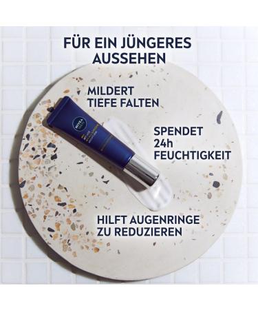 NIVEA MEN Anti-Aging Eye Cream with Hyaluronic Acid - Against Wrinkles and Dark Circles - Moisturizing Eye Care with Hyaluronic Acid (15 ml) - Buy Online on GoSupps.com