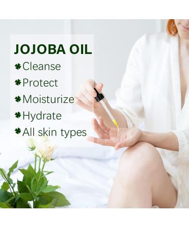 Organic Jojoba Oil for Hair Growth, Scalp Nourishment, Anti-Breakage, Anti-Loss, Anti-Dandruff - Cold Pressed Unrefined Formula - Buy Online on GoSupps.com