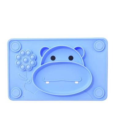 Greenwater silicone suction plate for babies |Plates remain in position with suction function |Food and BPA-free suction plates for children Blue