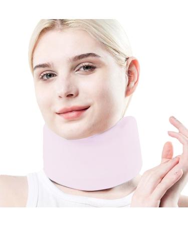 Cervical Neck Brace | Adjustable Soft Brace Wraps for Neck Soft Neck Support Brace for Sleeping Aligns & Stabilizes Vertebrae Ensures Stability for Women & Men Pink L