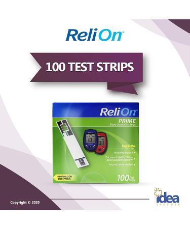 ReliOn Prime Blood Glucose Test Strips 100 Ct Bundle + Look After Your Diabetes Guide - Buy Online on GoSupps.com