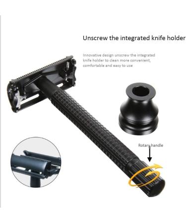 Desikixudy Adjustable Double Edge Razor - Classic Travel Manual Shaver for Men | Black Wet Shaving Tool - International Shipping Available - Buy Online on GoSupps.com