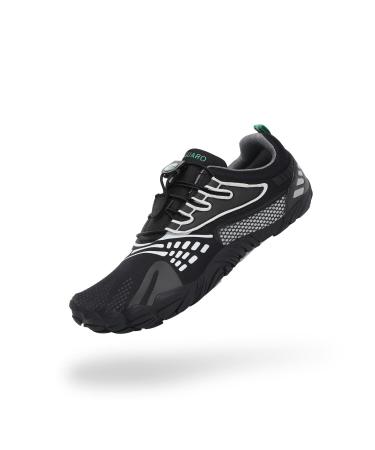 SAGUARO Men's Women's Barefoot Minimalist Shoes Athletic Hiking Water Shoes for Aqua Swimming Trail Running Cross Training 9.5 Women/7.5 Men Night Black