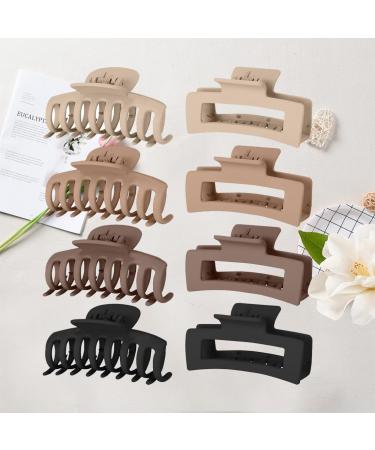 8-Piece Large Hair Gripper Clips Set - Non-Slip Claw Clips for Women & Girls - 4 Colors Available - Buy Online on GoSupps.com