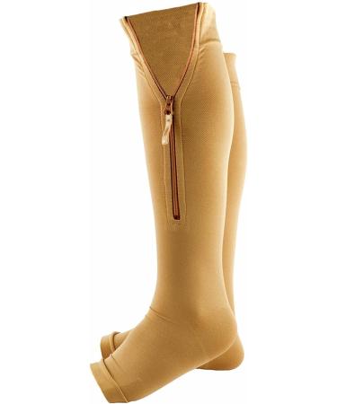 MDRCG Compression Socks with Zipper - Open Toe 3XL B for Optimal Support | International Shipping - Buy Online on GoSupps.com