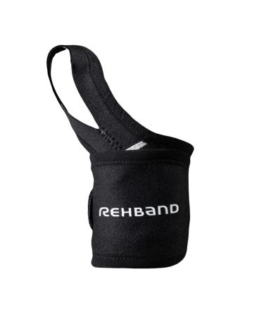 Rehband Wrist Thumb Support with thumb wrap for stabilization during sports and work Wrist support women & men universal neoprene Wrist Wrap for powerlifting Colour:Black Size:One Size One Size Black