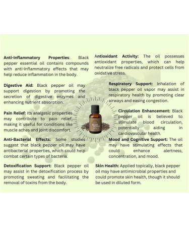 MM Black Pepper Essential Oil - 15 ml Bottle Pack of 1 (Piper nigrum) for Aromatheraphy - Buy Online on GoSupps.com