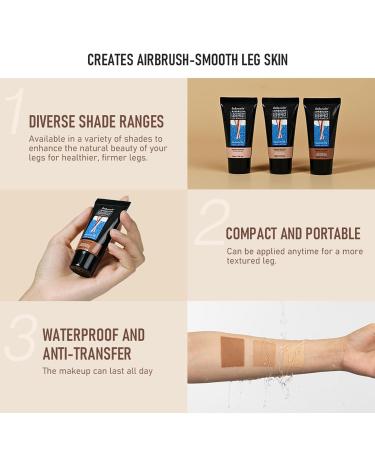 Waterproof Leg Makeup - Full Coverage Body Concealer | Vein Cover-Up Cream | Natural Tan Finish for Flawless Legs | 30ML #03 BRONZE - Buy Online on GoSupps.com