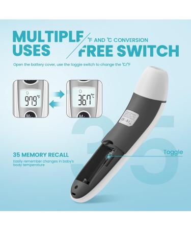 Buy Forehead Thermometer for Adults & Kids - Touchless Digital Infrared Thermometer with LCD Screen & Fever Alarm - Fast International Shipping - Buy Online on GoSupps.com