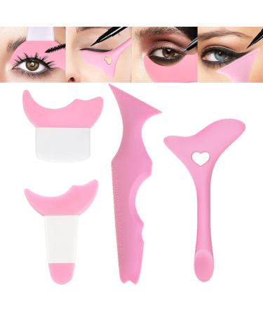 Silicone Eyeliner Tool Eyeliner Stencils Eyeshadow Crease Line Kit Silicone Winged Eyeliner Tool Helper for Beginners Eyeliner Stencils Wing Tips Multi-Purpose