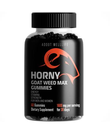 Boost Your Energy and Performance with Our Premium Horny Goat Weed Gummies - Maximum Strength Formula with Maca  Tongkat Ali Root  and Saw Palmetto - Natural Supplements for Men and Women