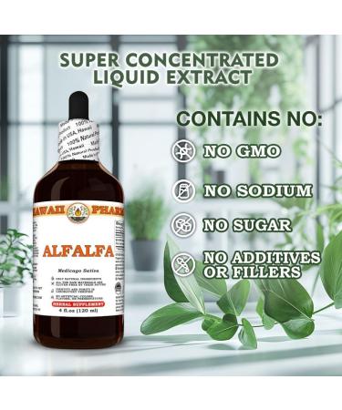 Alfalfa (Medicago Sativa) Dry Leaf Tincture Made in Hawaii Organic Raw Materials All Natural Vegan Pure Liquid Extract - 4 fl.oz 4 Fl Oz (Pack of 1) - Buy Online on GoSupps.com