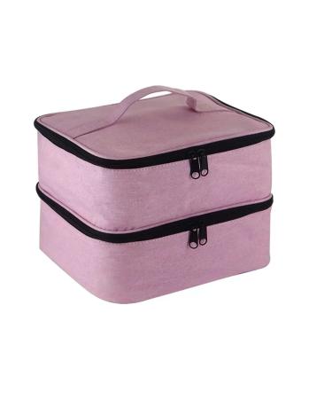 Sac Pour Vernis Semi Permanent Sac de rangement de vernis ongles stockage d'huile essentielle produits for ongles lampe de cuisson 30 bouteilles for accueillir une bo te de rangement Portable Po Pink