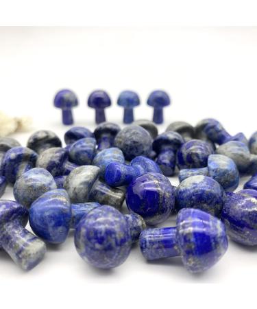 Natural Blue Lapis Lazuli Mushroom Shaped Polished QuartzStones Specimen Home Decoration s Can be Used for (Size : 2pcs) (Size : 2pcs)
