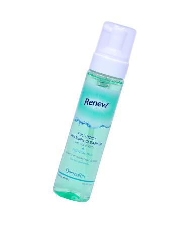 Buy DermaRite Renew Full Body Foaming Cleanser - 8 Oz | Moisturizing Perineal Cleanser with Aloe Vera & Essential Oils | Rinse-Free & Mild for Patients - International Shipping Available - Buy Online on GoSupps.com