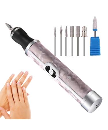 Electric Nail Drill | Human Nail Grinder | 4 Speed Cordless Acrylic Nail Tools for Edge Shaping Polishing and Grinding Nursing Pink