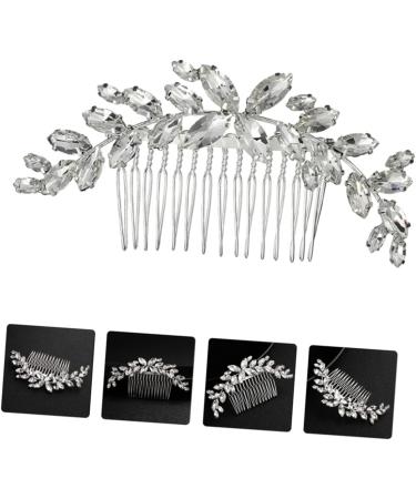 FRCOLOR Bride Hair Comb 1pc Bridal Comb Bridal Rhinestone Headwear Wedding Hair Clip Crystal Hair Side Comb Small Soap Tiara Handmade Headwear Decor Decorate Alloy Bride Manual - Buy Online on GoSupps.com