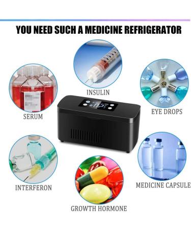 Mini Fridge Portable Fridge Cooler Insulin Interferon Growth Hormone Drugs are Refrigerated Portable Lithium Batteries are Suitable for Home Travel Cars Airplanes 2batteries - Buy Online on GoSupps.com
