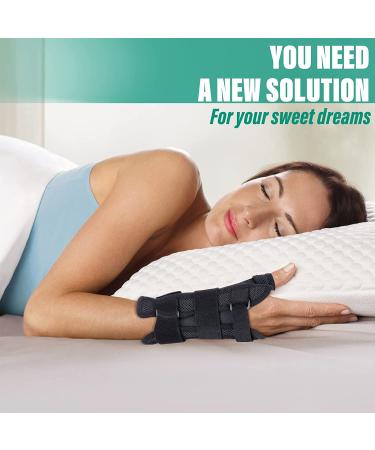 NEENCA Adjustable Night Wrist Support Brace with Splints - Carpal Tunnel Relief - Left Hand S/M/L - Buy Online on GoSupps.com
