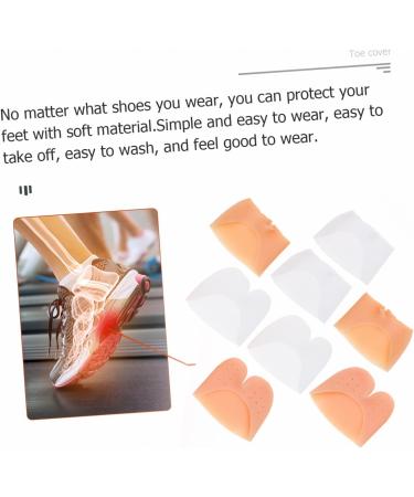 FRCOLOR 4 Pairs Toe Cover Gel Pads - Soft Forefoot Protectors for Metatarsal & Tiptoe Comfort - Non-Slip Silicone Anti-Wear Tools - Buy Online on GoSupps.com