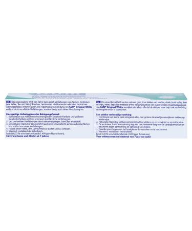 GUM Original White Toothpaste 75ml - Brighten Your Smile | International Shipping Available - Buy Online on GoSupps.com