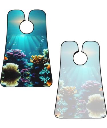 Underwater Scenery Beard Bib Apron for Men - Best Beard Hair Catcher for Shaving & Trimming - Buy Online on GoSupps.com