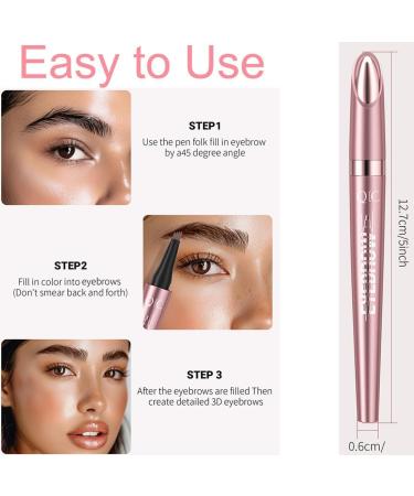 2024 Magic Eyebrow Pencil 3D Microblading Eyebrow Pencil Upgrade 4 Tip Magical Eyebrow Pencil for Women Long-Lasting Natural Waterproof Magic Eyebrow Pen (DarkBrown) Dark Brown - Buy Online on GoSupps.com