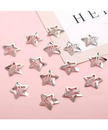 Paifeancodill Star Hair Clips 60 Pcs Star Snap Hair Clips Stars Shaped Hairclips Metal Snap Hair Clips Cute Star Hair Clips Hair Barrette Hairclips Anti-Skid Hair Star Barrettes Accessories (Silver) - Buy Online on GoSupps.com