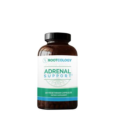 Rootcology Adrenal Support - Adaptogenic Herbal Formula Supplement with Vitamin B6, Licorice + N-Acetyl-L-Tyrosine - Comprehensive Daily Support for Better Focus (90 Capsules)