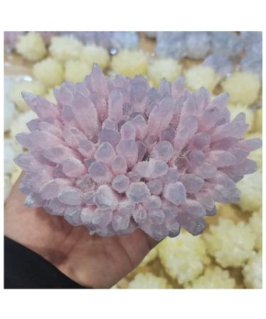 Natural Crystal Rough Natural Pink Crystal Cluster Pink Quartz Cluster Pink Raw Stones Specimen Home Decoration 1pcs Decoration (Size : 500-600g)