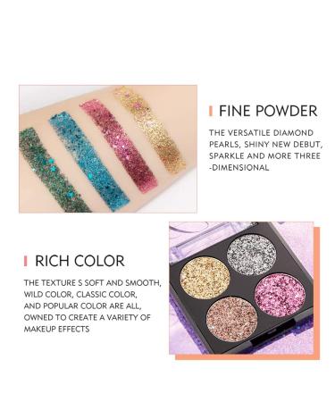 AKARY 4-Colors Glitter Eyeshadow Palette - Ultra Pigmented Long Lasting & Waterproof Mini Makeup for Stunning Eye Looks | Shop Internationally - Buy Online on GoSupps.com