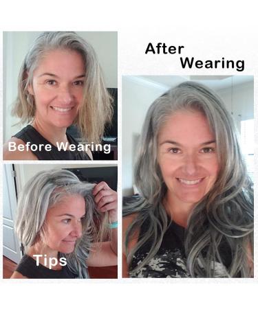 XIUFAXIRUSI Grey Long Wavy Synthetic Wig for Women - Natural Hair Look for Daily & Party Use - Buy Online on GoSupps.com