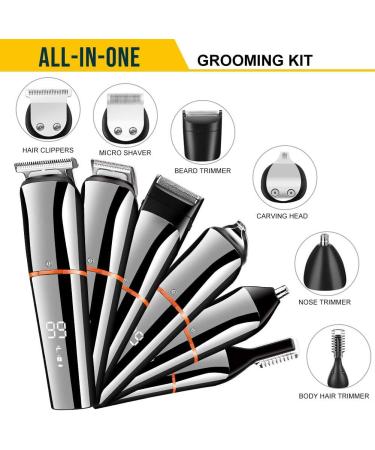 11-in-1 Hair Clippers for Men | Electric Hair Trimmer & Grooming Kit - KM-5898 - Rechargeable Beard Nose & Ear Trimmer - Buy Online on GoSupps.com