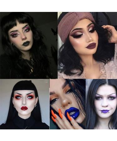 HADAVAKA Matte Gothic Lipstick Cosplay Vampire Mouth Lipstick 4 Colors Matte Liquid Lipstick Nude Set Pink Teardrop Lip Glaze Finish Lipsticks for Women Long Lasting B - Buy Online on GoSupps.com