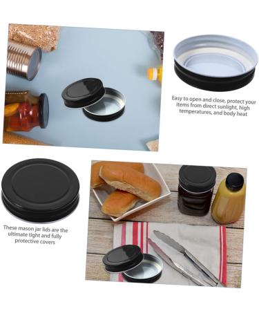 IMIKEYA 48 Pcs Mason Jar Lids Seal Tinplate Metal 7x7x1.5cmx3pcs Blackx3pcs - Buy Online on GoSupps.com