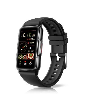 Smart Watch Fitness Tracker with Heart Rate Blood Oxygen Blood Pressure Sleep Monitor 100 Sports Modes Step Calorie Counter Activity Health Trackers IP68 Waterproof for Android Phones iPhone Women Men Black