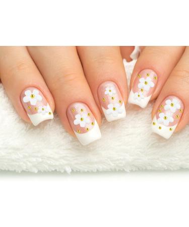 KINBOM 2 Boxes 3D Flowers for Nails with Small Caviar Beads Flat Back 3D Acrylic Flower Nail Charms Colorful 3D Floral Nail Charms Nails Designs and Decoration Flowers for DIY Nail Art - Buy Online on GoSupps.com