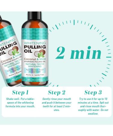 Natural Coconut Pulling Oil & Mint Mouthwash - Fresh Breath & Healthy Gums (8 Fl.Oz) - Organic Oil Pulling with Tongue Scraper - Buy Online on GoSupps.com