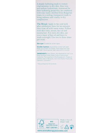 Aromatherapy Associates Hydrating Rose Face Mask - Moisturizing Gel Mask with Damask Rose Water for Glowing Skin (3.4 fl oz) - International Shipping Available - Buy Online on GoSupps.com