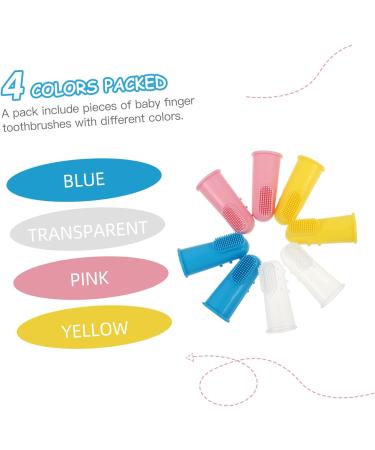 Beaupretty 4 Pack Silicone Finger Toothbrushes for Children - Gentle Toddler Mouth Brushes for Healthy Teeth - Buy Online on GoSupps.com