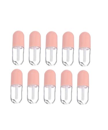 Hemoton 10pcs Lip Gloss Tube Lip Tube Clear Lash Mascara Fillable Lip Gloss Bottles Wig Hair Padding for Updos Empty Tubes Lip Gloss Claw Women Plastic Pp Pink Small Travel Lip Balm Tube 0.04 Ounce (Pack of 1) Pink