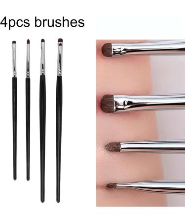4pcs Eye Shadow Eyeline Brushes Soft Brush Comfortable Handle Hair Detail Makeup Brush Kit - Buy Online on GoSupps.com