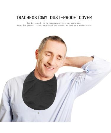 Milist Neck Trachea Cover - Breathable Cotton Stoma Protection | Dustproof for Tracheostomy & Laryngectomy (Black) - Buy Online on GoSupps.com