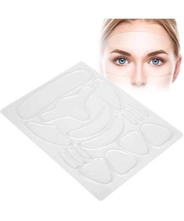 16 pieces face patches silicone face anti -wrinkle patch wrinkle patch face reusable anti -fold pavement forehead wrinkle patches fold patches for eyes mouth forehead chin