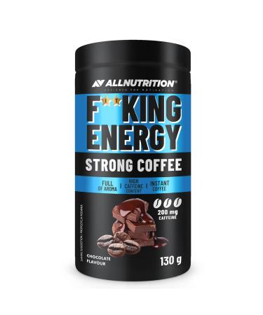 ALLNUTRITION Fitking Energy Strong Coffee - Instant Coffee - High Caffeine Content - Flavored Coffee - Daily Energy Boost - Very Aromatic - 130 g - Chocolate