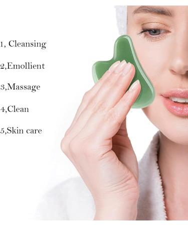 Deeinn Gua Sha Face Treatment - Heart-Shaped Anti-Aging Massage Tool | Jade Facial Care Device for Spa & Beauty - Buy Online on GoSupps.com